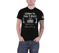 John Lennon Listen T-Shirt, Noir (Black Black), Medium Homme