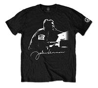 John Lennon Lennon People for Peace, T-Shirt Homme, Noir (Black Black), Large