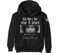 John Lennon - "Listen To This" Hoodie à enfiler pour homme/femme Unie RO1795 (XL) (Noir)