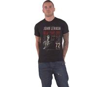 John Lennon - "NYC 72" T-shirt pour homme/femme unie RO3354 (L) (Noir)