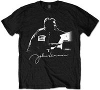 John Lennon - "People For Peace" T-shirt homme/femme unie RO3586 (M) (Noir)