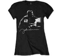 John Lennon - "People For Peace" T-shirt pour femme RO2270 (4XL) (Noir)