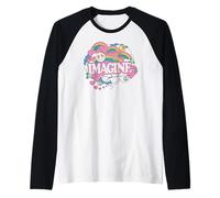John Lennon Rainbows Love and Peace Manche Raglan