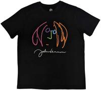 John Lennon - "Self Portrait" T-shirt homme/femme unie RO10255 (XL) (Noir)