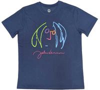 John Lennon - "Self Portrait" T-shirt pour homme/femme unie RO10254 (M) (Bleu jean)
