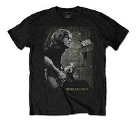 Rockoff Trade John Lennon T Shirt Gibson Portrait Logo Nouveau Officiel Homme Bleu Size M