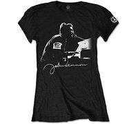 John Lennon - T-Shirt # XXL Black Femmina # People for Peace [Import]