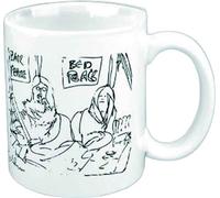 John Lennon - Tasse à café "Bedism" RO13213 (Taille unique) (Blanc/Noir)