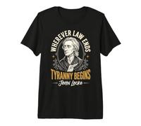 John Locke Libéralisme Philosophe Liberté T-Shirt Haut de Gamme