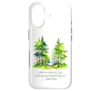 John Muir Citation and Into The Forest I go Nature Lover Coque pour iPhone 17