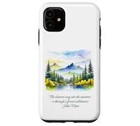 John Muir cite The Clearest Way Into The Universe Forest Coque pour iPhone 11