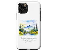 John Muir cite The Clearest Way Into The Universe Forest Coque pour iPhone 11 Pro