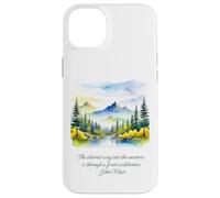 John Muir cite The Clearest Way Into The Universe Forest Coque pour iPhone 14 Plus