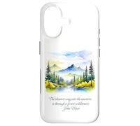 John Muir cite The Clearest Way Into The Universe Forest Coque pour iPhone 17
