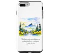 John Muir cite The Clearest Way Into The Universe Forest Coque pour iPhone 7 Plus/8 Plus