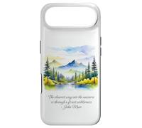 John Muir cite The Clearest Way Into The Universe Forest Coque pour iPhone Air
