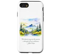 John Muir cite The Clearest Way Into The Universe Forest Coque pour iPhone SE (2020) / 7/8