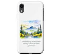 John Muir cite The Clearest Way Into The Universe Forest Coque pour iPhone XR