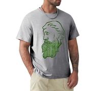 John Muir Portrait Yosemite T-Shirt Quick-Drying t-Shirt Top Men Clothing Grey 3XL