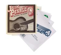 John Pearse Strings Strings 610LM Jeu de Cordes pour Guitare Acoustique - Phosphor Bronze And Silk Wound - Light/Medium Gauge 12-53