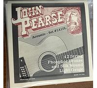 John Pearse Strings® 1410L Jeu de Cordes pour Guitare Acoustique 12-Cordes - Phosphor Bronze And Silk Wound - Light Gauge 10-49