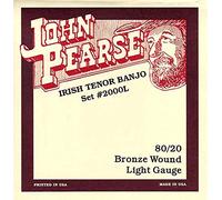 John Pearse Strings® 2000L Jeu de Cordes pour Irish Tenor Banjo - 80/20 Bronze wound - Light Gauge