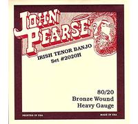 John Pearse Strings® 2020H Jeu de Cordes pour Irish Tenor Banjo - 80/20 Bronze wound - Heavy Gauge
