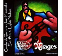 John Pearse Strings® 2810LM Nuages Jeu de Cordes pour Guitare Acoustiques de Maccaferri®/Selmer® Style - Silvered Copper Wound/Silk Wrapped - Light/Medium Gauge 011/046