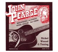 John Pearse Strings® 3000 Jeu de Cordes pour Guitare Resophonic/Acoustic Steel - Nickel Wound - G-Tuning