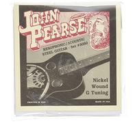 John Pearse Strings® 3050 Jeu de Cordes pour Guitare Resophonic/Acoustic Steel - Nickel Wound - G-Tuning