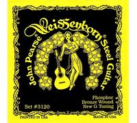John Pearse Strings® 3120L Jeu de Cordes pour Guitare Weissenborn® Steel - Phosphor Bronze - New G-Tuning - Light Gauge