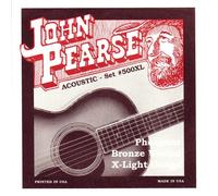 John Pearse Strings® 500XL Jeu de Cordes pour Guitare Acoustique - Phosphor Bronze Wound - X-Light Gauge 10-47