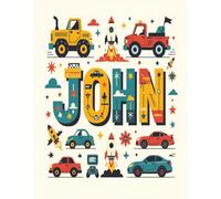 John Personalized Coloring Book: This fun and engaging kids coloring book features a bright, glossy cover with a cool original boy-themed design and ... and screen-free fun at home or on the go.