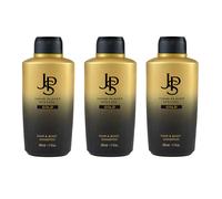 John Player Spécial Jps Or 3 X 500ml Cheveux & Body Shampoo Gel Douche