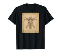 John Pork en Tant Que Vitruvian Man Da Vinci Meme Funny Dank Brainrot T-Shirt Graphique avec Valeur