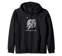John Pork Meme Humour I Live Here Now Astronaute Sweat à Capuche
