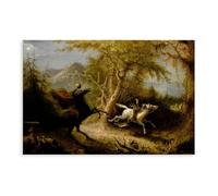 John Quidor Legend of Sleepy Hollow Headless Horseman Pursuing Ichabod Crane 1858 - Impression sur toile décorative pour chambre à coucher, bureau