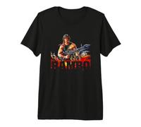 John Rambo Stallone Affiche Classique du Film d'action des années 80 T-Shirt Haut de Gamme