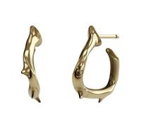 John Richmond - Boucles d'oreilles rigides avec des pointes dorées - Femme - Accessoires - Jaune - Taille: ONE Size