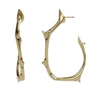 John Richmond - Boucles d'oreilles rigides avec des pointes dorées - Femme - Accessoires - Jaune - Taille: ONE Size