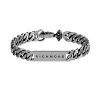 John Richmond - Bracelet chaîne avec plaque gravée - Femme - Accessoires - Gris - Taille: ONE Size