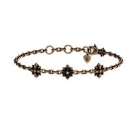 John Richmond - Bracelet en métal avec des fleurs décoratives - Femme - Accessoires - Brun - Taille: ONE Size