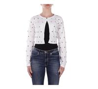 John Richmond - Cardigan Logo Boutonné sur le Devant - Femme - Pulls - Blanc - Taille: 44 FR