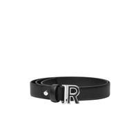 John Richmond - Ceinture en cuir noir avec boucle JR - Femme - Accessoires - Noir - Taille: 85 CM