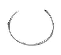 John Richmond - Collier rigide avec des pointes en argent - Femme - Accessoires - Gris - Taille: ONE Size