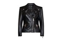 John Richmond - Giacca Stile Biker Chiusura Asimmetrica e Dettagli Decisi - Femme - Vestes - Noir - Taille: 38 FR