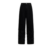 John Richmond - Jean baggy avec le mot Rich et des détails décoratifs - Homme - Jeans - Noir - Taille: W33