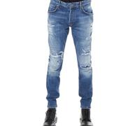 John Richmond - Jean Slim Fit avec Lacérations - Homme - Jeans - Bleu - Taille: W31