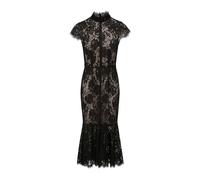 John Richmond - Longue robe en dentelle avec col montant et ourlet sirène - Femme - Robes - Noir - Taille: 42 FR