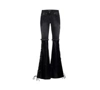 John Richmond - Pantalon Évasé avec Design Hybride - Femme - Pantalons - Noir - Taille: W31
